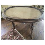 Glass tray top table