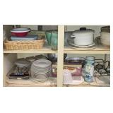 Large Cabinet Full of Misc Dishes and More