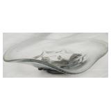 Murano style glass bowl likely handcrafted