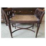 Wicker bottomed bench