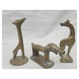 Vintage solid brass small animals