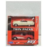Welly 55 Ford Thunderbird & 57 Chevy Corvette Cars