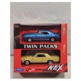 Welly 65 Pontiac GTO & 67 Pontiac Firebird Cars