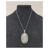 Labarodorite pendant with German Silver chain