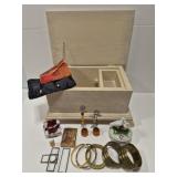 Wooden jewelry box and more