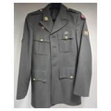 Dark green military jacket