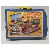 Vintage Matchbox carry case with cars & more