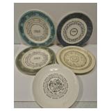Vintage calendar plates