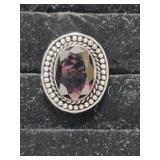 Amethyst Stone German Silver ring size 8