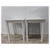 Pair white small tables