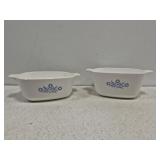 Set of Corning Ware white & blue