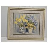 Framed floral print