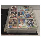 Binder full of collectible baseball cards
