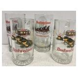 Lot of 4 vintage Budweiser mugs