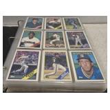 Binder full of collectible baseball cards