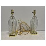Set of 2 glass lamps