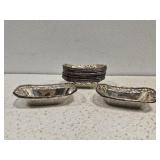 12 silver plated nut dish