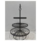 Black metal 3-tier wire etagere