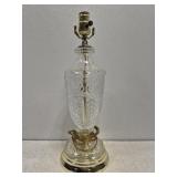 Crystal like lamp w gold bottom