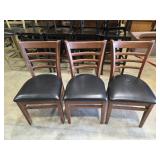 Lot of 3 Solid Wood Chairs