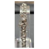 Vintage sterling silver double link 7.75' bracelet
