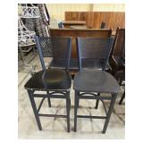 Pair of Black Bar Stools