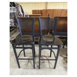Pair of Black Bar Stools