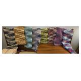 Lot of 8 handmade crocheted scarves approx 4'