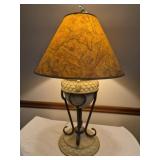 Decorative lamp with map shade