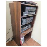 Wood small entertainment center
