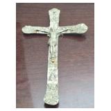 Antique French style metal crucifix