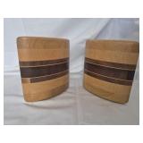 Vintage Mid Century Modern bookends wood