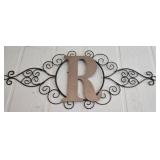 Metal R wall decor