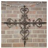 Iron cross wall decor
