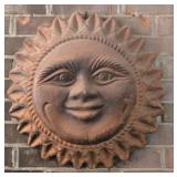 Terra cotta sun wall decor