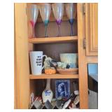Cabinet Lot of Misc Household Items