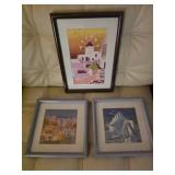 Lot of 3 Vintage Home Wall Accent Prints