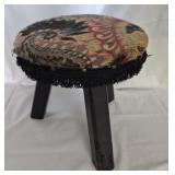 Vintage folk art style footstool