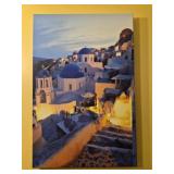 canvas art print titled Dusk Oia Santorini