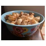 Large Plastic Bowl with Seashells