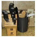 Estate Lot of Kitchen Knives Utensils Etc