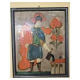 reverse glass painting style