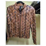Stillman Studio Unique Leather Leaf Jacket W Mesh