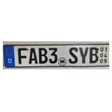 German license plate