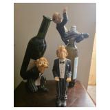 Lot of 3 Wine Bottle Butlers WINE NOT INLC