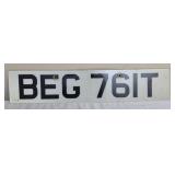 United Kingdom front vehicle license plate