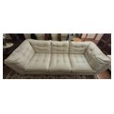 White leather couch matches lot 9
