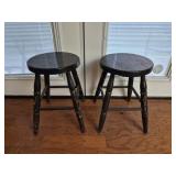 Pair of black vintage stools
