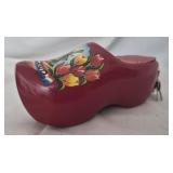 wooden Dutch clog money bank