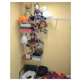 Closet Lot of Halloween & Christmas Decor & more